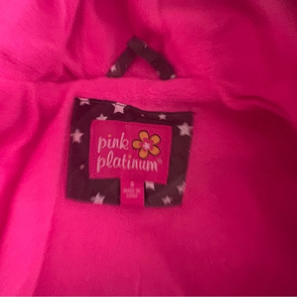 Pink Platinum Girls Heavyweight 2-Piece Skisuit Snowsuit Set Pink Grey Size 4 - Picture 3 of 11